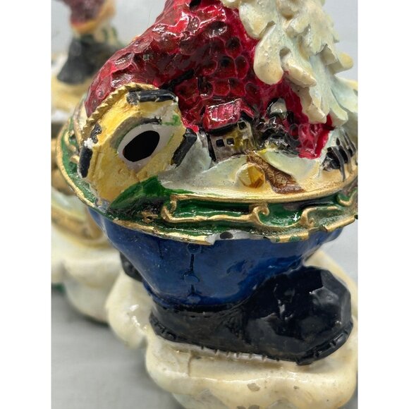 Vintage Christmas Santa Sleigh Snow Globe Figurine 5" Tall Pre-owned READ - Picture 3 of 7